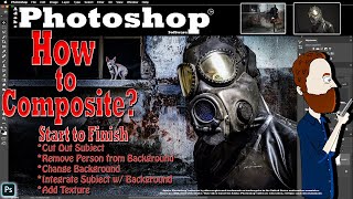 Photoshop: How to Composite, Remove Object, Select Subject and Replace Background (Start to Finish)