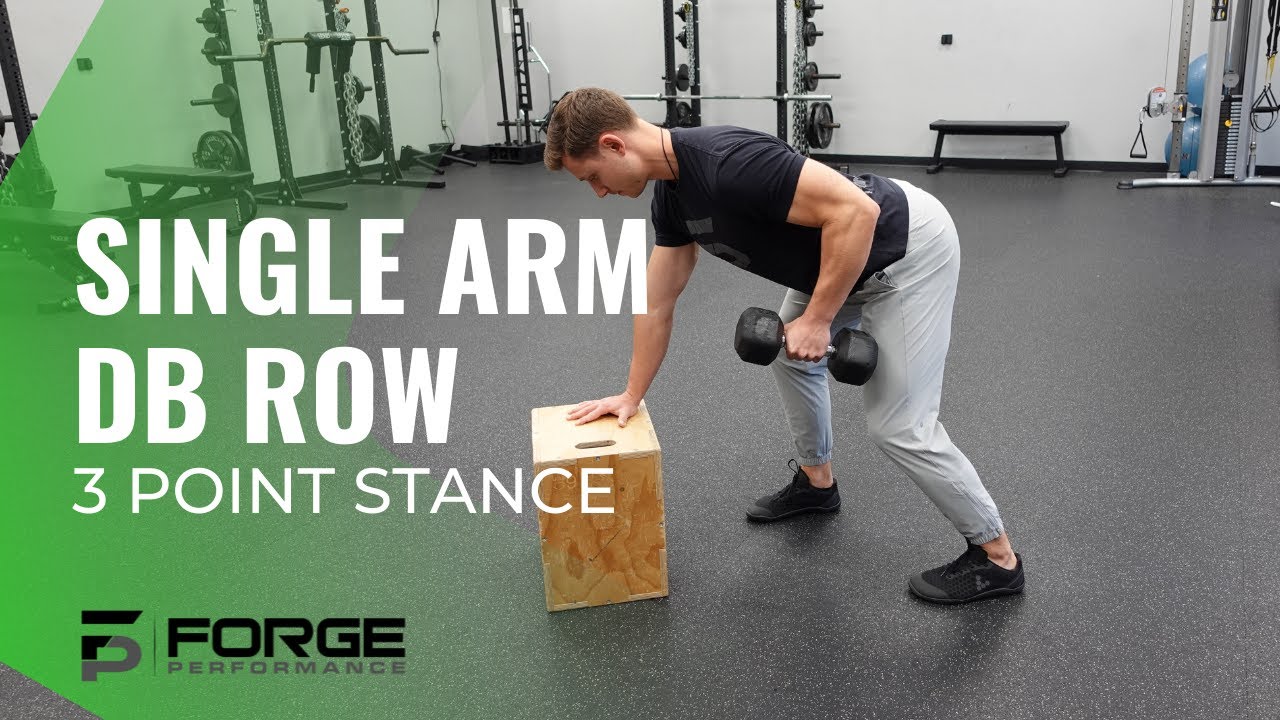 Single Arm DB Row 3 Point Stance - YouTube