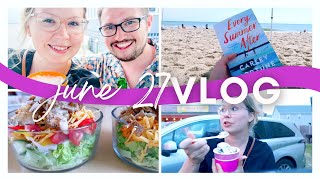 JUNE 27 VLOG | date night with alvin on the beach, getting ice cream + first thoughts on my new book