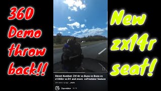 brand new zx14r seat version 2 upgrade!!! Plus 360 video throwback demo