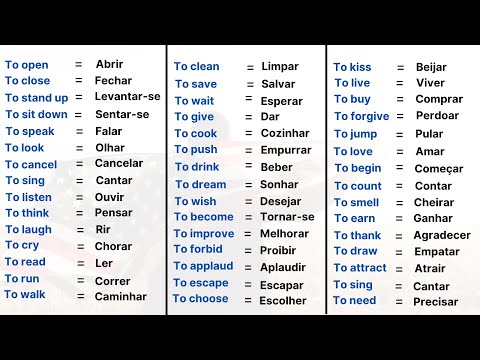 60 Verbos mais Usados em Inglês e Português #4 ?Aulas de Inglês ?Curso de Inglês