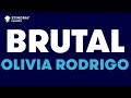 Olivia Rodrigo - brutal (Karaoke with Lyrics)