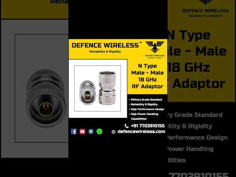 N Male To Male RF Adaptor