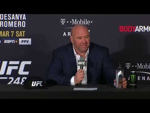 La conférence de presse après combat de l'UFC 248 par Dana White