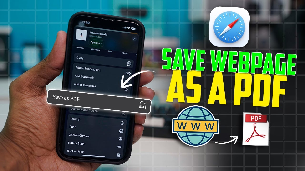 How to Save a Webpage as a PDF Document on iPhone | Convert Web Pages to PDF Easily