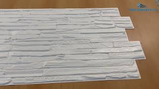 3D obkladový omyvatelný panel PVC Křemen bílý 980x500mm