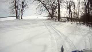 preview picture of video 'Snowmobiling - Bemus Point Golf Club, Bemus Point, NY to Lakeview, Mayville, NY'