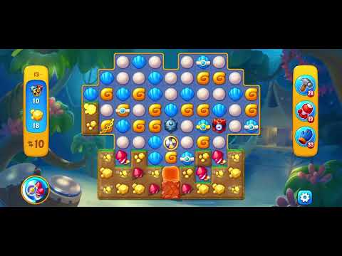 Fishdom Gameplay Stage 13 - Atlantis Cup - No Booster