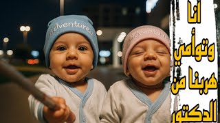 فلوق توأم الهروب من المستشفى 😂😂الجزء 1