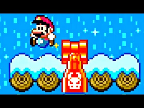 Super Mario Maker 2 🔧 Snowy Slippery Platforms 🔧 Lionaris