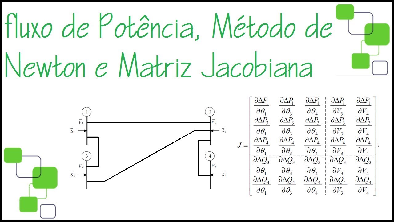 Fluxo de Potência em Sistemas Elétricos (aula 05) Método de Newton Raphson, Matriz Jacobiana