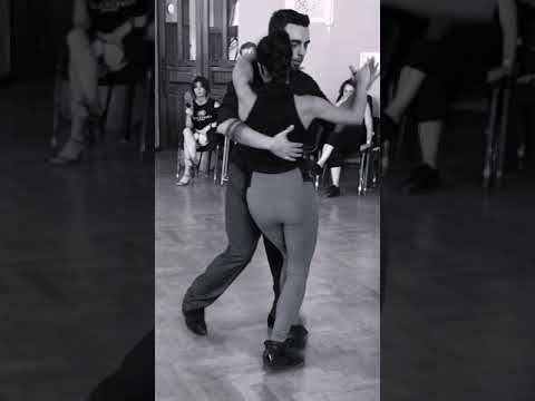  Clarisa Aragon  and  Jonathan Saavedra  are  dancing  to  the  milonga  "  Milonga Sentimental  "  by  Francisco Canaro
