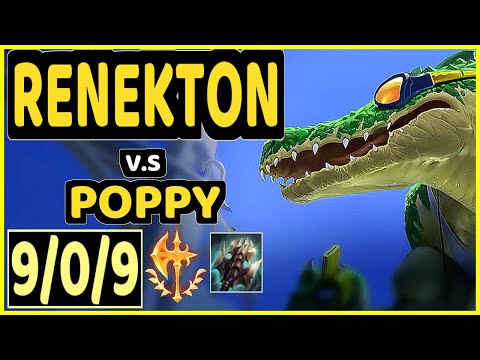 TRUKLAX (RENEKTON) vs POPPY - 9/0/9 KDA TOP GAMEPLAY - EUW Ranked MASTER