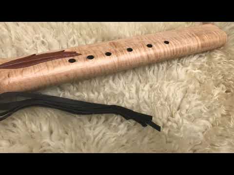 7 Hole Native American Style Drone Flute Key of Low D 440Hz Curly Maple and Sapele woods