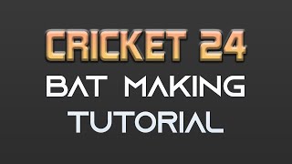 Cricket 24 Bat Making Tutorial (Adobe Illustrator)