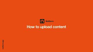 How to upload content