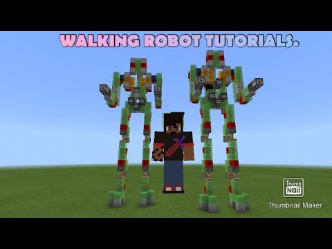SLIME MACHINE WALKING ROBOT TUTORIAL. MINECRAFT POCKET EDITION