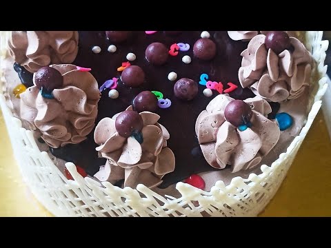 Chocolate cake decoration easy steps with Naznee muntazir