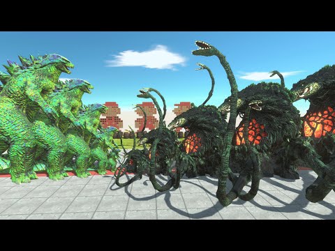 Toxic Godzilla War - Team Growing TOXIC GODZILLA 2014 VS Team Growing Biollante - ARBS