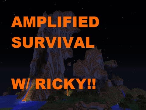 Minecraft amplified survival with Ricky! Ep18, Fire everywhere!