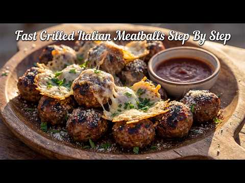 Fast Grilled Italian-Style Meatballs with Pecorino and Parmesan Cooking Guide Step By Step
