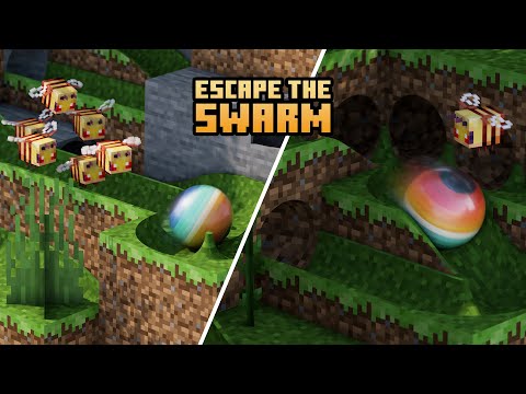 ESCAPE the SWARM 🐝 MINECRAFT Marble Run