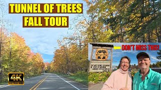 Tunnel of Trees Michigan in 4K - Stunning Fall Color Drive + Leggs Inn Lunch & Petoskey