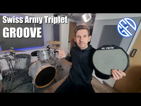 HOW TO PLAY Swiss Army Triplet Groove on Drum Kit - Lesson with Geoff Fry