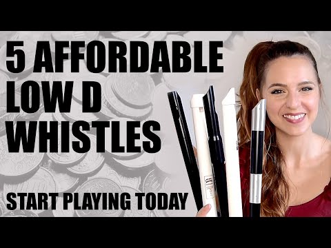 5 x AFFORDABLE LOW D WHISTLES - SIDE BY SIDE COMPARISON