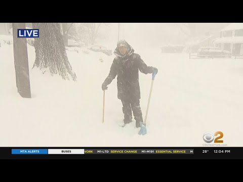 Snow Piling Up In Essex County, New Jersey