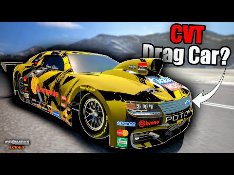I Made a POWERFUL Drag Car... With a CVT! | Automation Game & BeamNG.drive