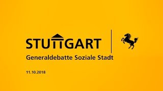 Generaldebatte &quot;Soziale Stadt&quot; des Stuttgarter Gemeinderats