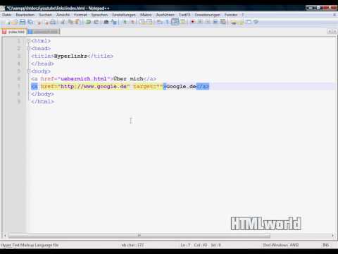 HTML Tutorial: Hyperlinks mit HTML | deutsch
