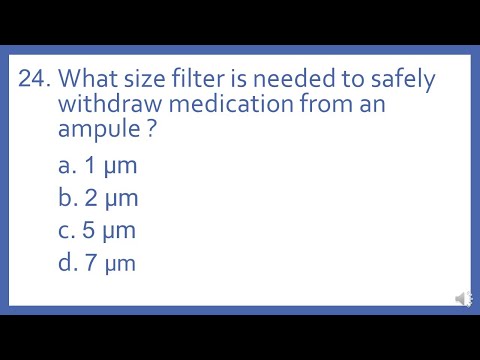 PTCB PTCE Practice Test Question 24 - Ampule Filter Needle Size (Pharmacy Technician CPhT Test Prep)