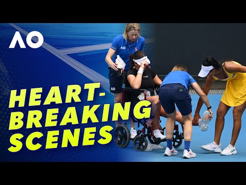 Marina Stakusic is wheelchaired off court at the Australian Open | Wide World of Sports