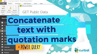 Concatenate a text with quotation marks in Power Query  #12: (M)agic (M)ondays
