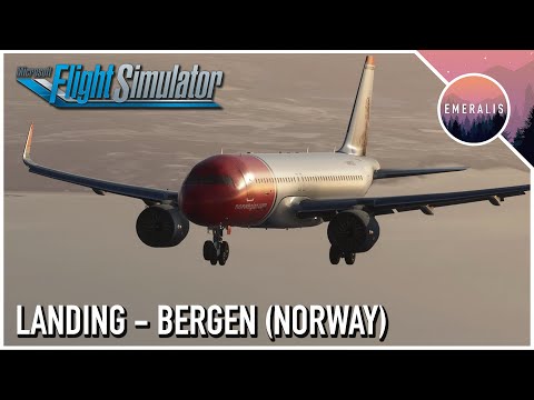 Snowy landing at Bergen Norway | BGO | A320 NEO | Microsoft Flight Simulator 2020