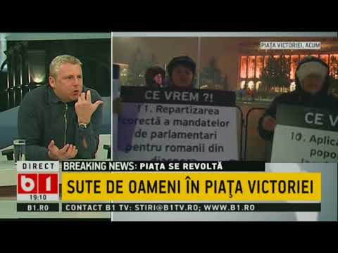 TALK B1 CU IRINA PETRARU SI BOBBY PAUNESCU. O NOUA SEARA DE PROTESTE: "TUDOREL TOADER, DEMISIA!"