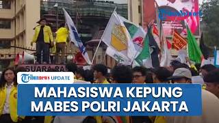 Ratusan Mahasiswa UI dan Kampus Lain Geruduk Mabes Polri, Tuntut Keadilan Kematian Arianto Tawakkal