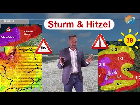Storm & Heat! Hurricane danger on the North Sea! Several hot days in the southwest. Weather forec...