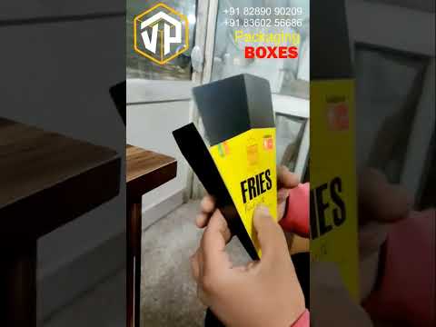 Paper Fries Box Triangle Paper Box French Fries Packaging Boxes Pouches Customized