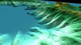 preview picture of video 'American Samoa Digital Elevation Model with Hillshade'