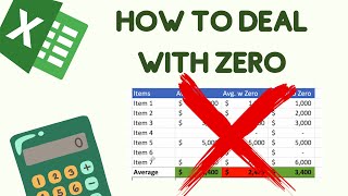How to deal with zeros when taking an average in Excel