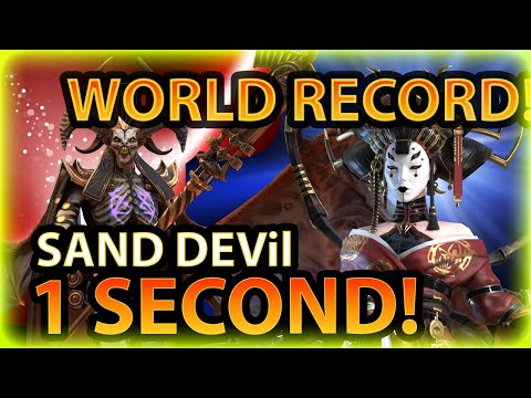 1 SECOND SAND DEVIL WORLD RECORD! Raid: Shadow Legends