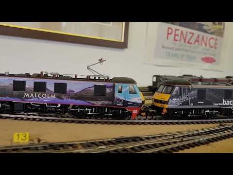 Rainbow 🌈 Railways pair Malcolm  (90024) and Backbone (90039) on a double header test run