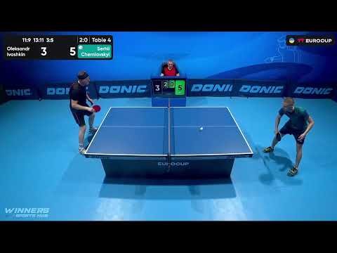 13:40 Oleksandr Ivashkin - Serhii Cherniavskyi 07.09.2023 TT Euro.Cup Ukraine Star. TABLE 4
