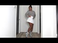 WINTER LOOK WITH SHINY PANTYHOSE HOW TO STYLE WITH HOSIERY