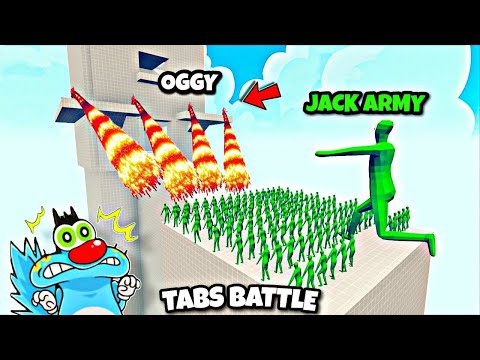 JACK 100x ZOMBIES + 1x GIANT ZOMBIE vs OGGY 4X EVERY GODS - Totally Accurate Battle Simulator TABS