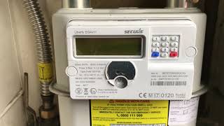 How to gas rate on a Liberty E4 Gas Meter (Numeric phone style keypad)