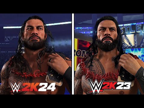 WWE 2K24 Vs WWE 2K23 (Mods) Entrances Comparison !!!